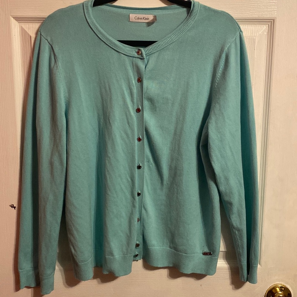 Calvin Klein light turquoise Cardigan